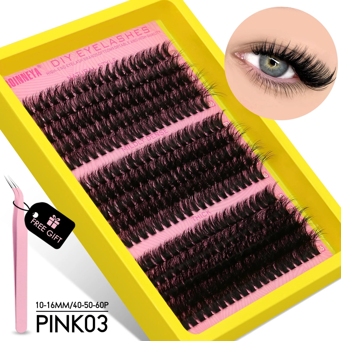 Cluster Lashes Kit Fluffy Individual Lashes Volume Mixed 