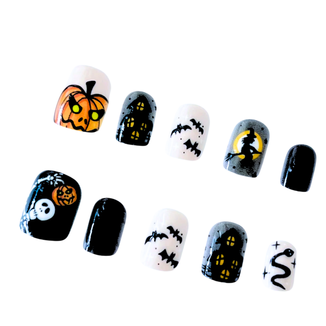 24 Pc Halloween Press on Nails "Spooktacular Spirits"