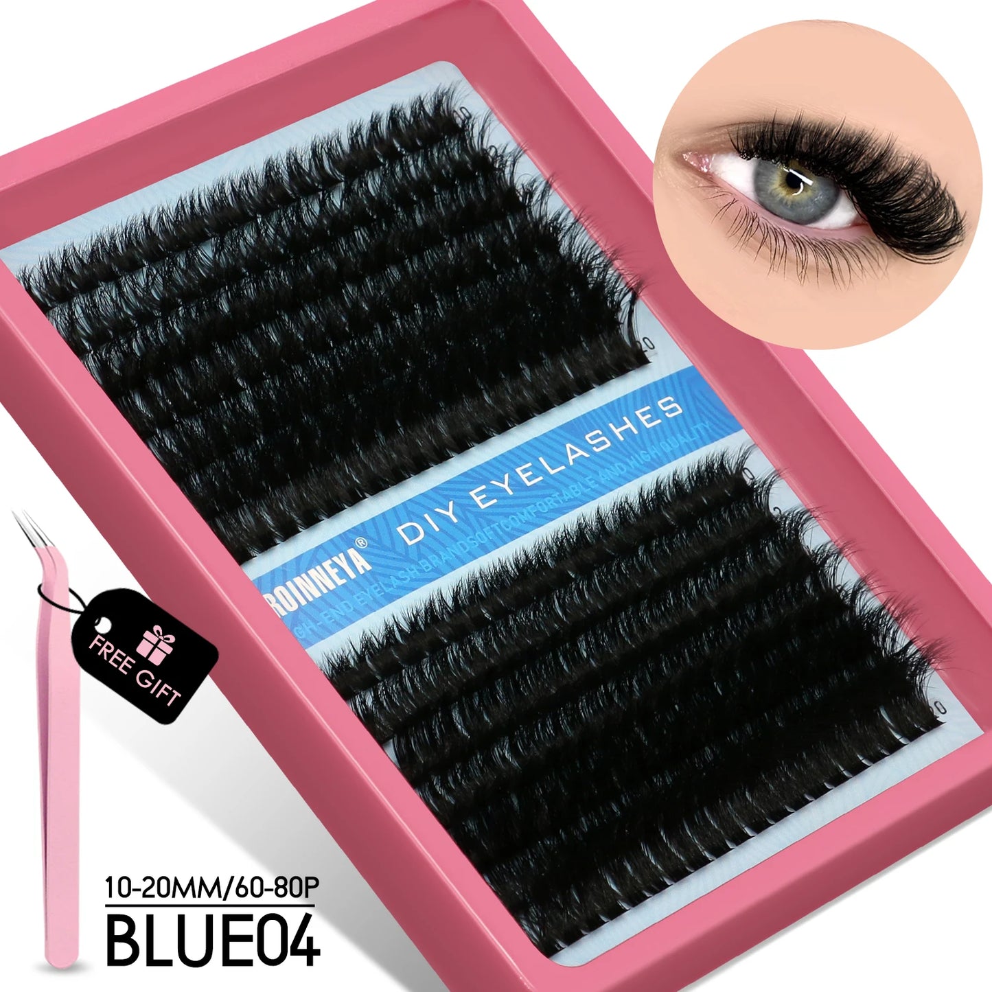 Cluster Lashes Kit Fluffy Individual Lashes Volume Mixed 