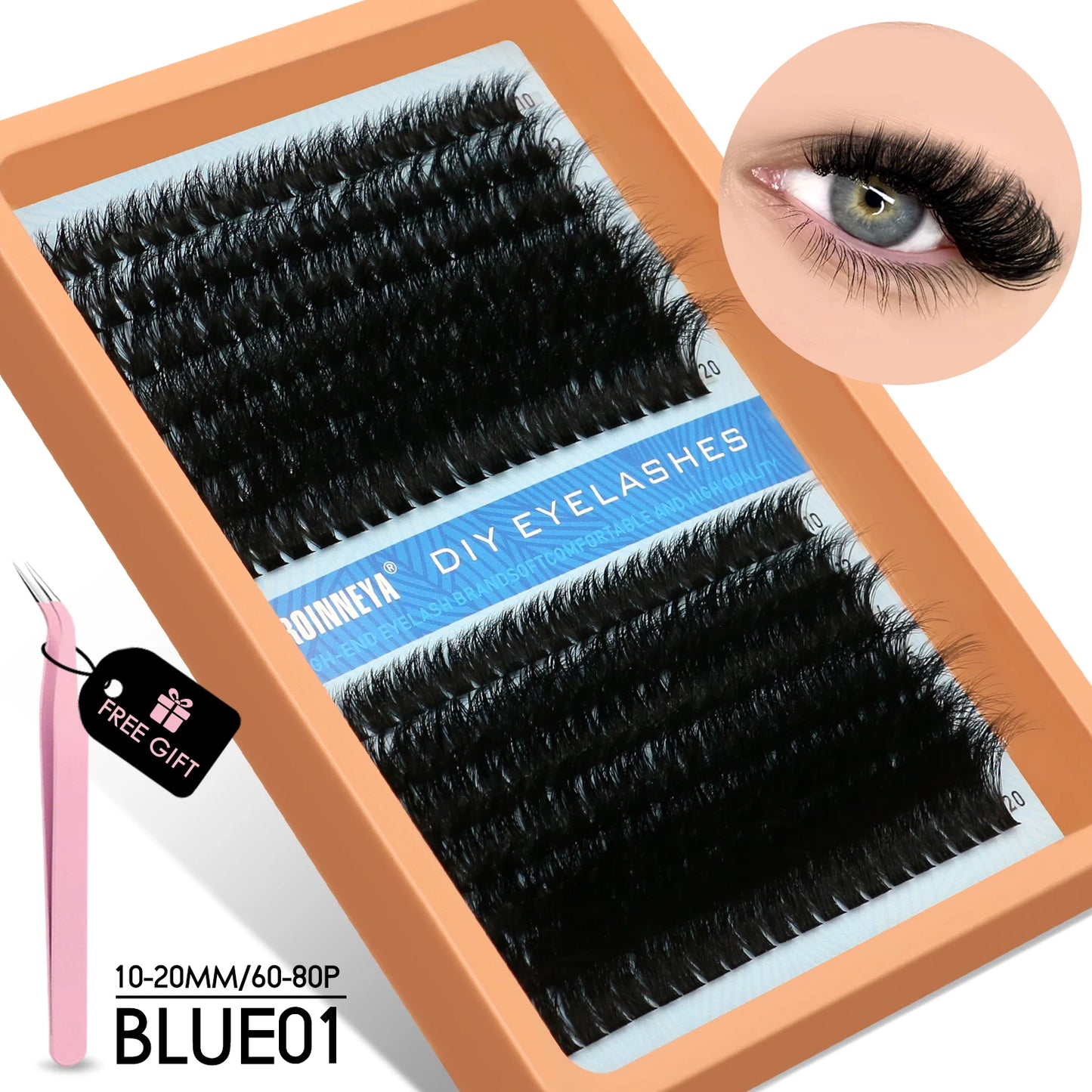 Cluster Lashes Kit Fluffy Individual Lashes Volume Mixed 