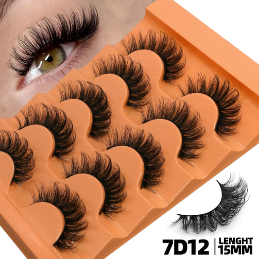 5 Pairs Fluffy Eyelashes 8D Volume False Lashes