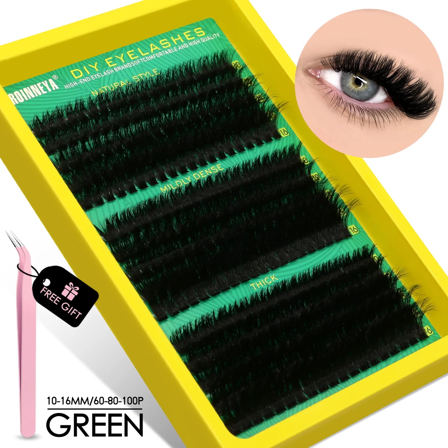 Cluster Lashes Kit Fluffy Individual Lashes Volume Mixed 