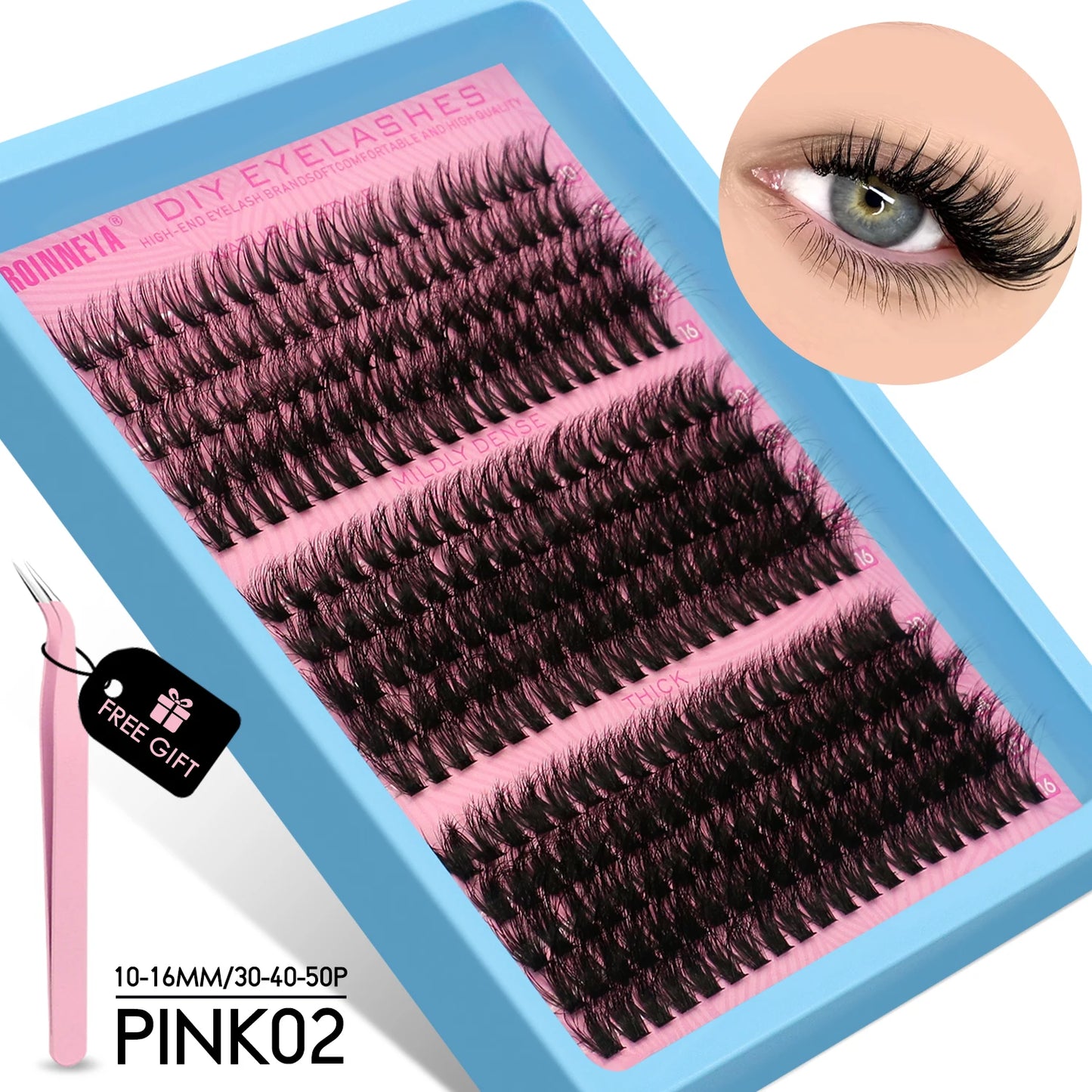 Cluster Lashes Kit Fluffy Individual Lashes Volume Mixed 