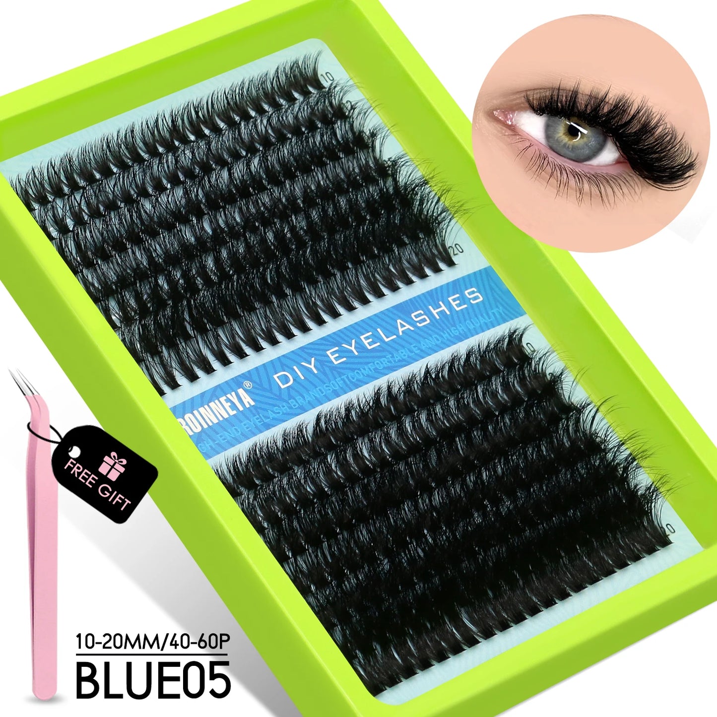 Cluster Lashes Kit Fluffy Individual Lashes Volume Mixed 